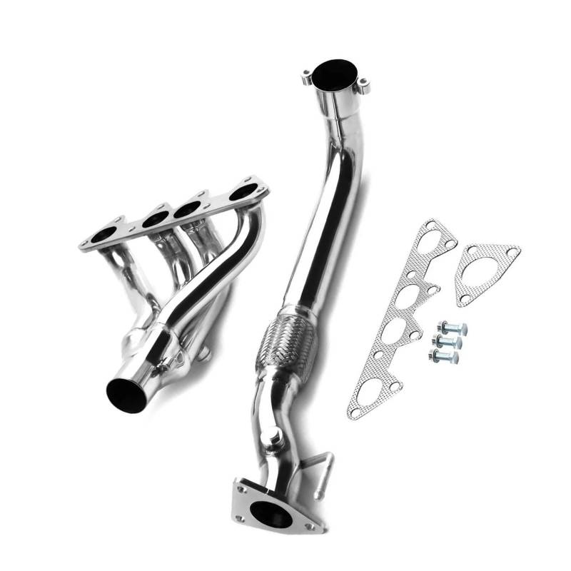 Autoschalldämpfer Edelstahl-Auspuffkrümmer Für Accord L4 EX/LX CG1/ CG2 4CYL 1998 1999 2000 2001 2002 Auspuffrohr von MASHRGX