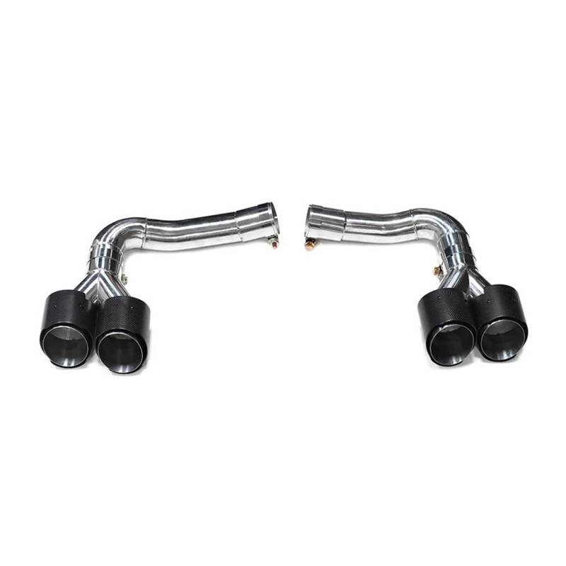 Autoschalldämpfer Für Q8 2020 2021 2022 Up SQ8 Quad Auto Auspuff Spitze Schalldämpfer Spitze Auspuff System Endrohr Tunning Düse Auspuffrohr(Kohlefaser) von MASHRGX