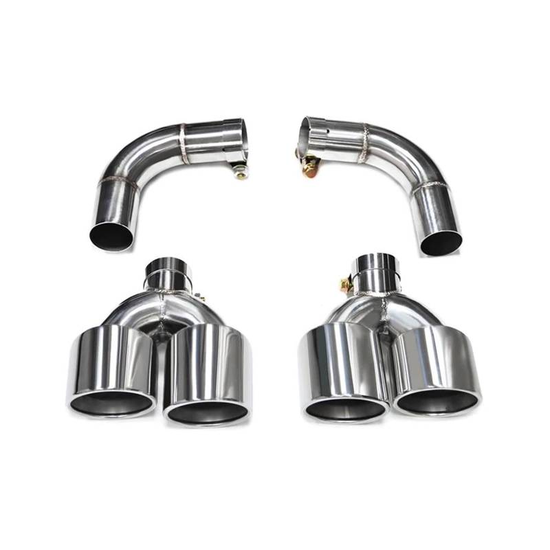 Autoschalldämpfer Quad-Auto-Auspuffblende Schalldämpferblende Endrohr Auspuffsystem Düse Für Q5 Bis SQ5 2021 2022 2023 Auspuffrohr(Silber) von MASHRGX