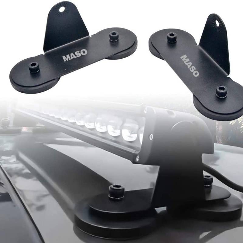 MASO 2PCS Universal Dachlichthalterungen für Geländewagen, LKW 4WD von MASO