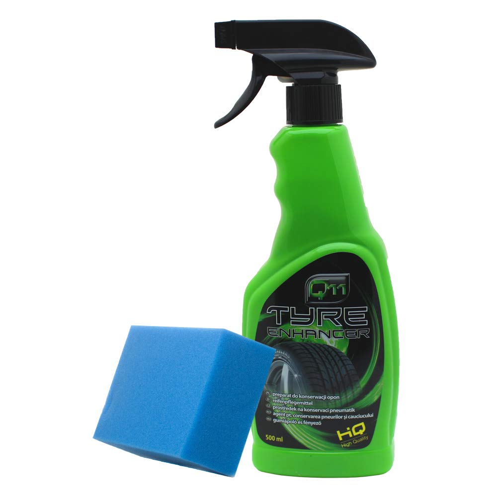 Q11 Tyre Enhancer Auto Reifenpflege Reifen-Glanz-Spray mit MC Applikationschwamm von MASTER CARLINE