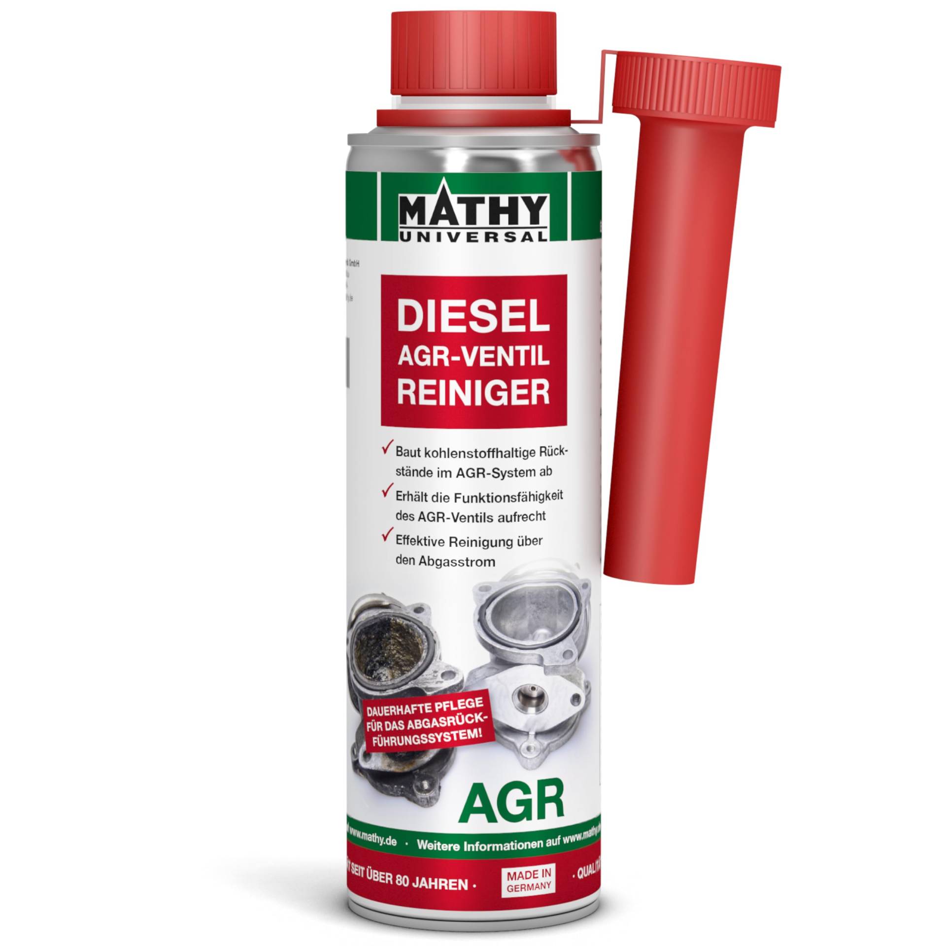 MATHY-AGR Reiniger Diesel - Diesel Systemreiniger für Dieselmotoren mit Abgasrückführungsventil - AGR-Ventil Reiniger - Diesel Additiv, 300 ml von MATHY