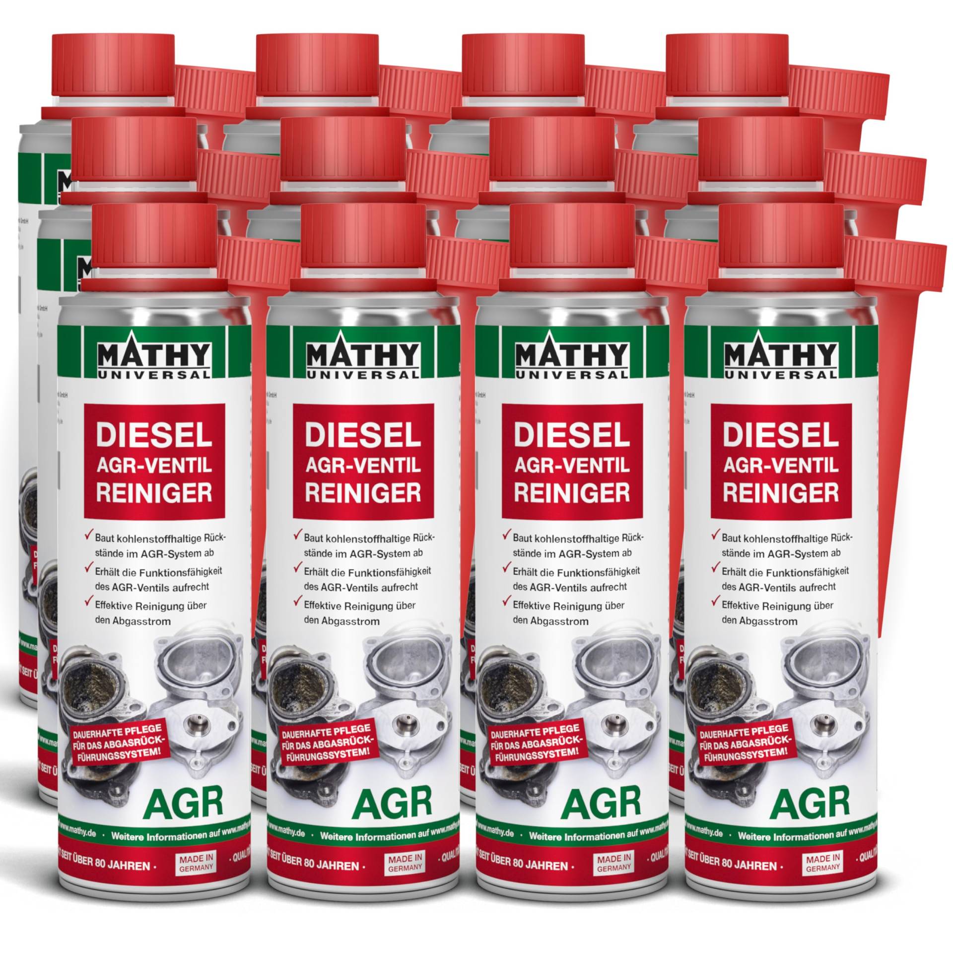 MATHY-AGR Reiniger Diesel (12 x 300 ml) – hochwirksamer Diesel Systemreiniger für Dieselmotoren mit AGR Ventil - AGR Reiniger - Diesel Additiv MATHY-AGR Reiniger Diesel (12 x 300 ml) – hochwirksamer Diesel Systemreiniger für Dieselmotoren mit AGR Ventil - AGR Reiniger - Diesel Additiv von MATHY