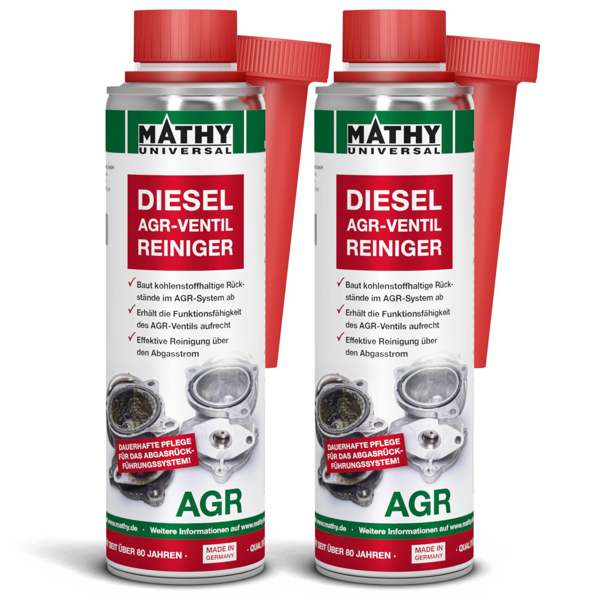 MATHY-AGR Reiniger Diesel - Diesel Systemreiniger für Dieselmotoren mit Abgasrückführungsventil - AGR-Ventil Reiniger - Diesel Additiv, 2 x 300 ml von MATHY