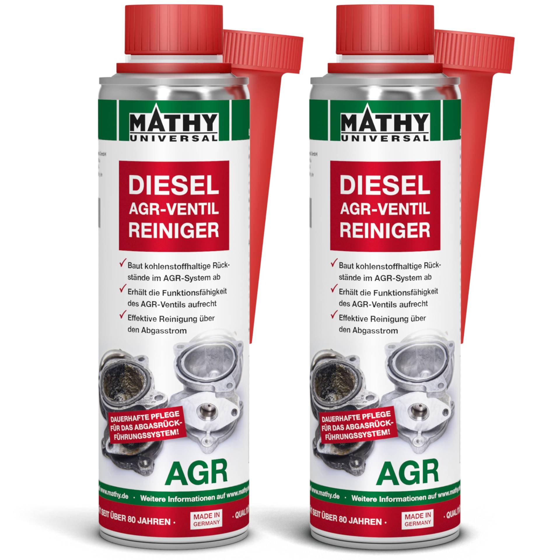 MATHY-AGR Reiniger Diesel - Diesel Systemreiniger für Dieselmotoren mit Abgasrückführungsventil - AGR-Ventil Reiniger - Diesel Additiv, 2 x 300 ml von MATHY