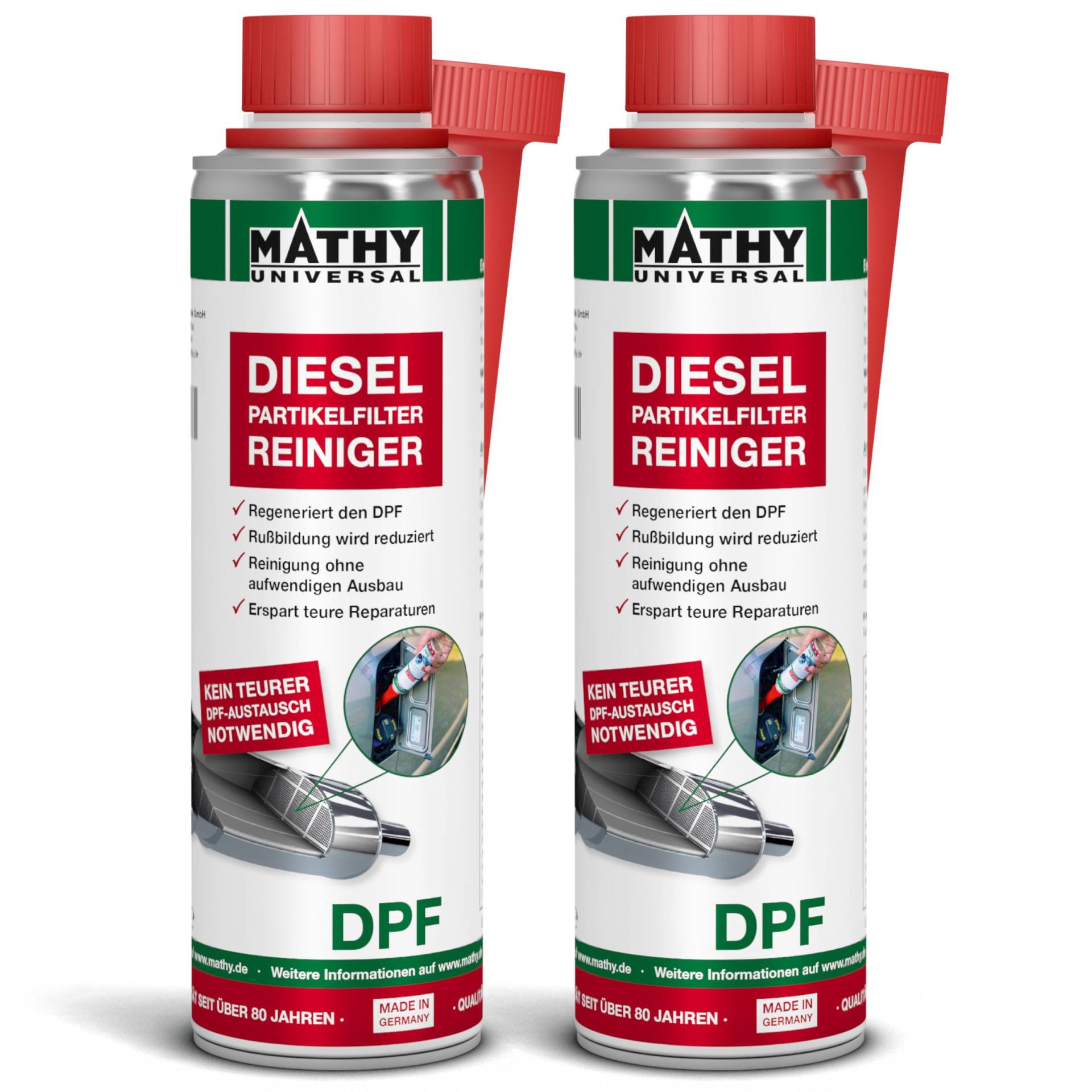 MATHY-DPF Partikelfilter Reiniger Diesel - DPF Reiniger - Diesel Systemreiniger für Dieselmotoren - Diesel Additiv, 2 x 300 ml von MATHY