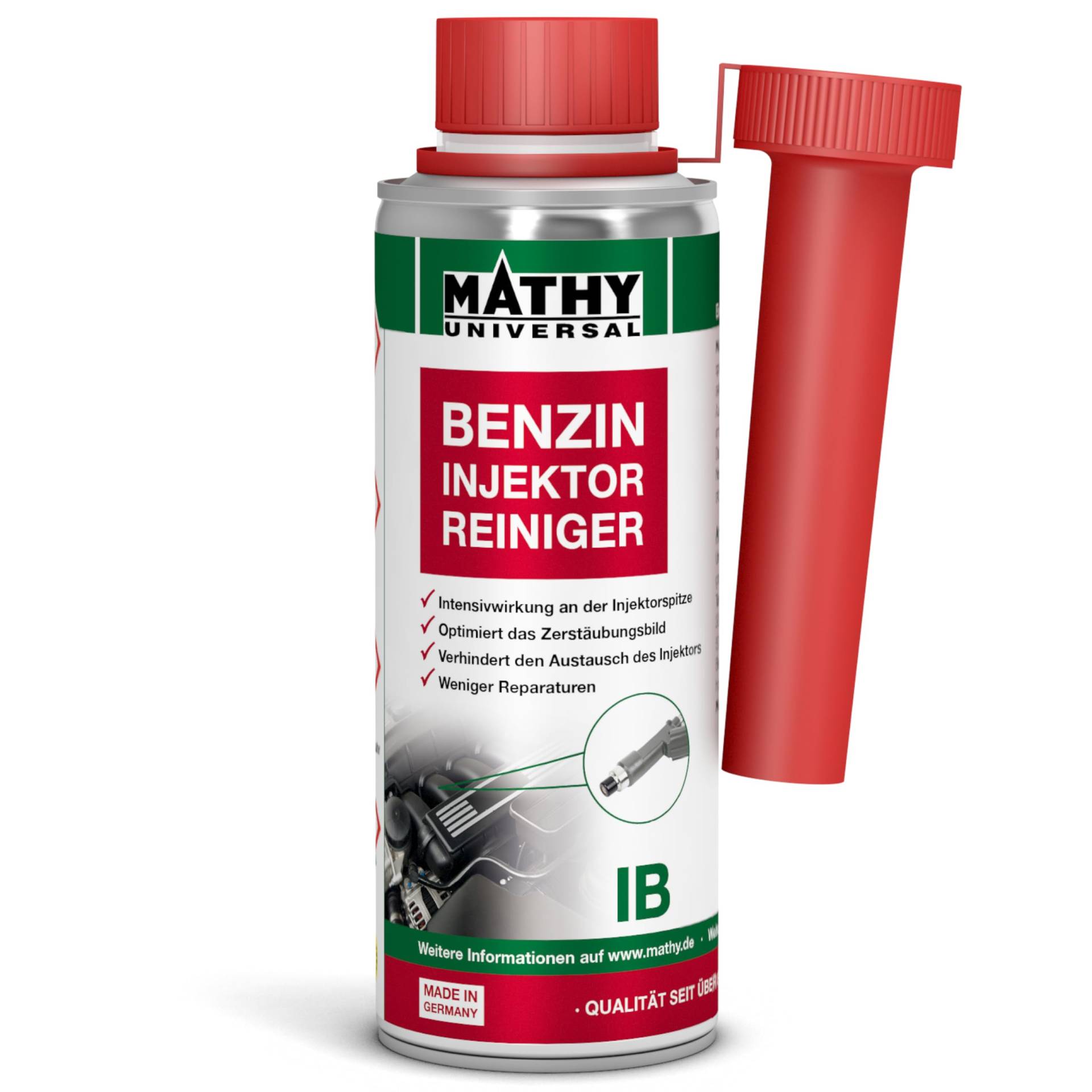 MATHY-IB Injektoren Reiniger Benzin (200 ml) - hochwirksames Benzin Additiv zur Reinigung der Einspritzdüsen im Benzinmotor - Einspritzdüsen Reiniger MATHY-IB Injektoren Reiniger Benzin (200 ml) - hochwirksames Benzin Additiv zur Reinigung der Einspritzdüsen im Benzinmotor - Einspritzdüsen Reiniger von MATHY