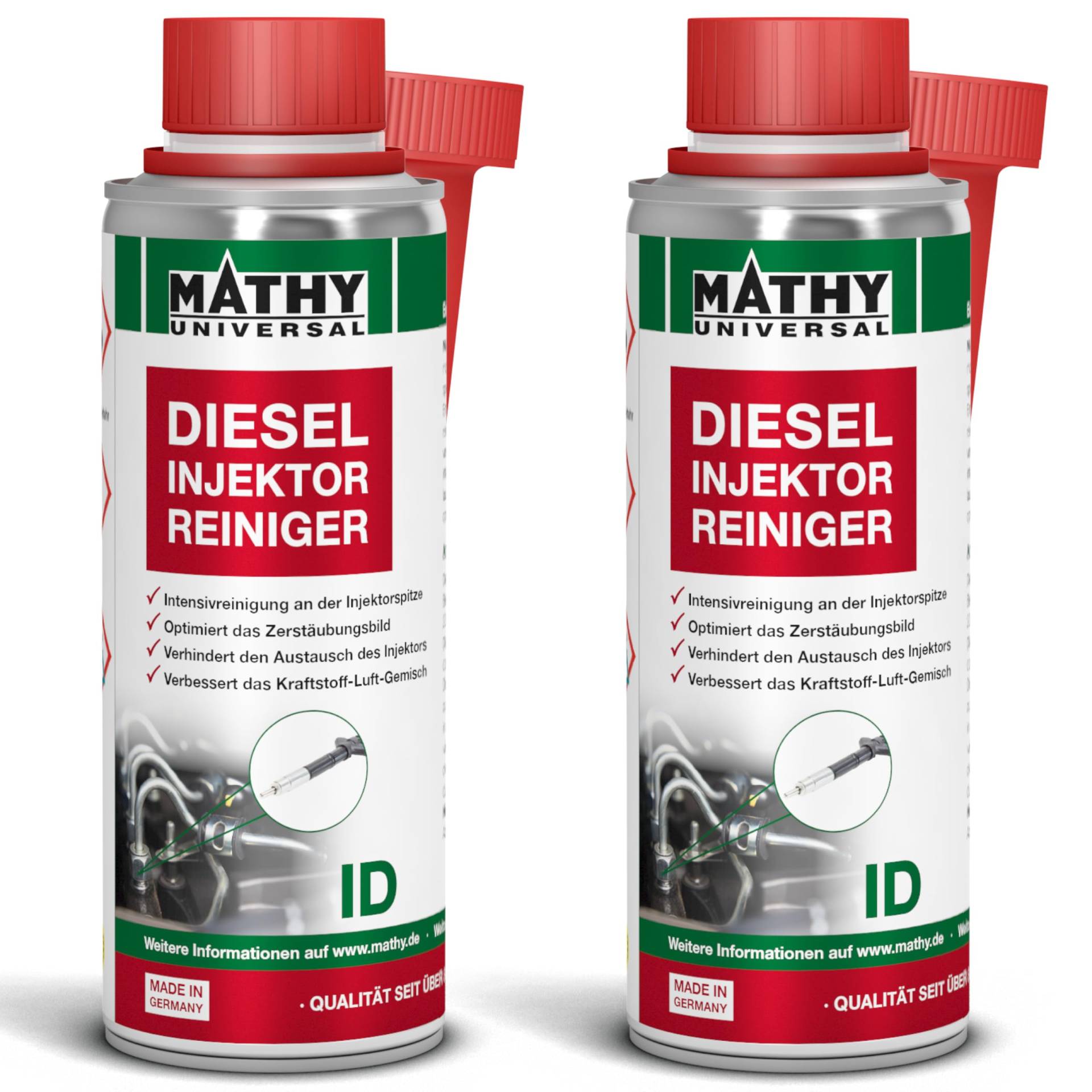 MATHY-ID Injektoren Reiniger Diesel (2 x 200 ml) - hochwirksames Diesel Additiv zur Reinigung der Einspritzdüsen im Dieselmotor - Injektor Reiniger MATHY-ID Injektoren Reiniger Diesel (2 x 200 ml) - hochwirksames Diesel Additiv zur Reinigung der Einspritzdüsen im Dieselmotor - Injektor Reiniger von MATHY