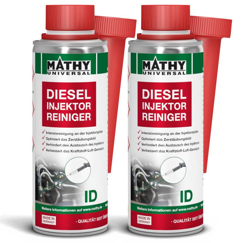 MATHY-ID Injektoren Reiniger Diesel - Diesel Additiv zur Reinigung der Einspritzdüsen im Dieselmotor - Einspritzdüsen Reiniger, 2 x 200 ml von MATHY