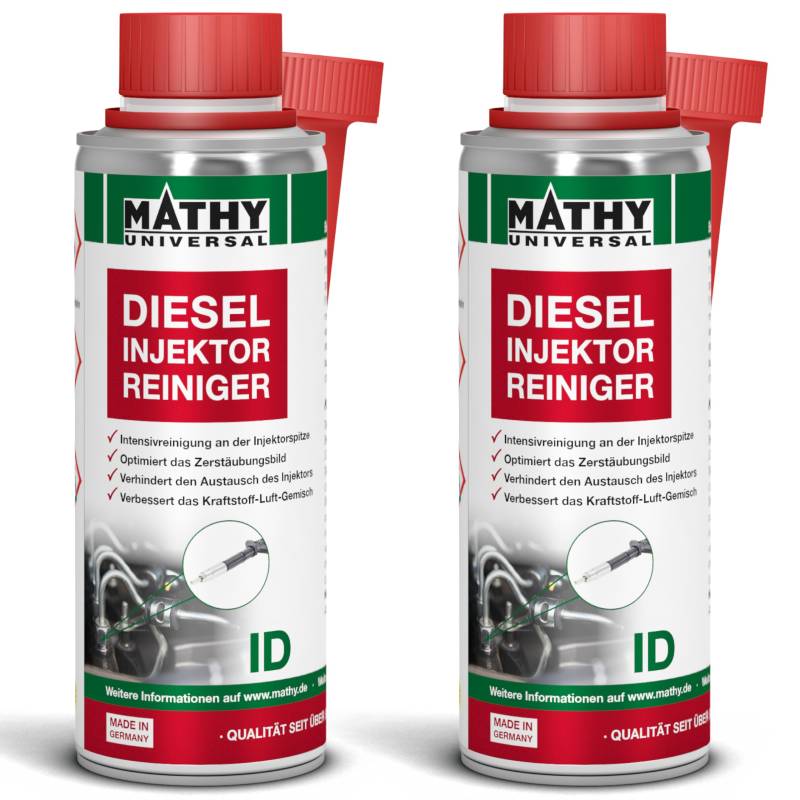 MATHY-ID Injektoren Reiniger Diesel - Diesel Additiv zur Reinigung der Einspritzdüsen im Dieselmotor - Einspritzdüsen Reiniger, 2 x 200 ml von MATHY