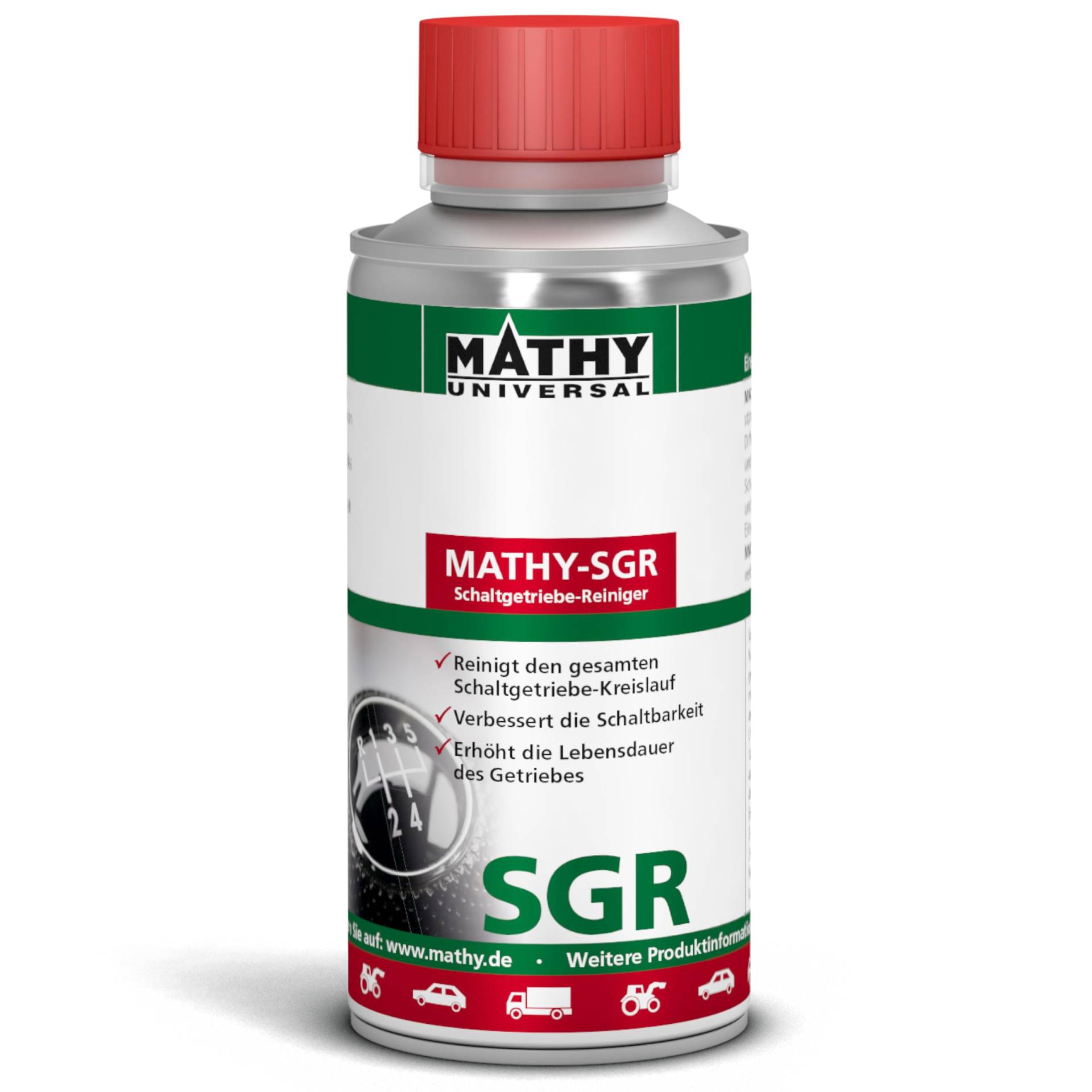 MATHY-SGR Schaltgetriebe-Reiniger (150 ml) - Getriebeöl-Additiv - Zusatz zur Getriebereinigung und -spülung gegen Schaltprobleme - Systemreiniger - Entfernt effektiv Ablagerungen und Rückstände MATHY-SGR Schaltgetriebe-Reiniger (150 ml) - Getriebeöl-Additiv - Zusatz zur Getriebereinigung und -spülung gegen Schaltprobleme - Systemreiniger - Entfernt effektiv Ablagerungen und Rückstände von MATHY