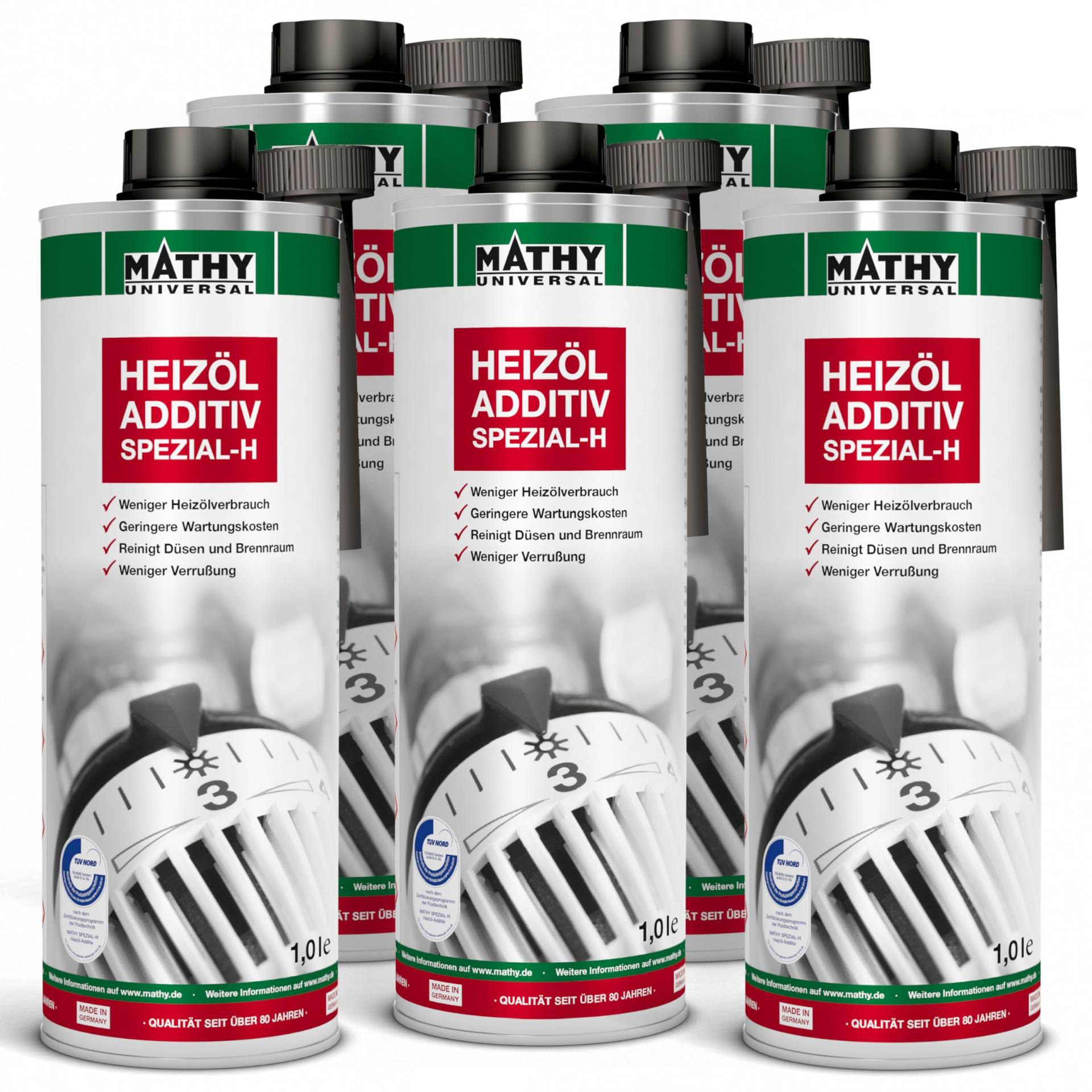 MATHY Spezial-H Heizöl-Additiv (5 x 1,0 l) - Zusatz Ölheizung - Schutz des Heizölsystems - Heizung Reiniger - Pflege Ölheizung MATHY Spezial-H Heizöl-Additiv (5 x 1,0 l) - Zusatz Ölheizung - Schutz des Heizölsystems - Heizung Reiniger - Pflege Ölheizung von MATHY