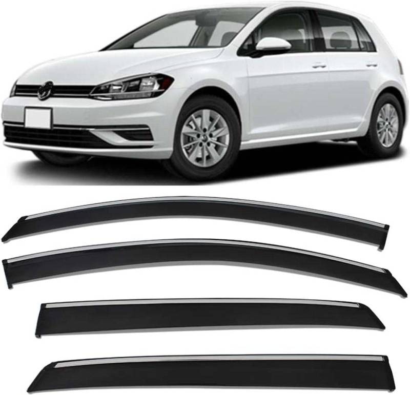 MAVNES 4 Stück Seitenfenster Windabweiser für VW Golf 7 MK7/MK7.5 2014-2019, Auto TüR Seitenscheiben Windabweiser Regen Abweisend Regenschutz Zubehör von MAVNES