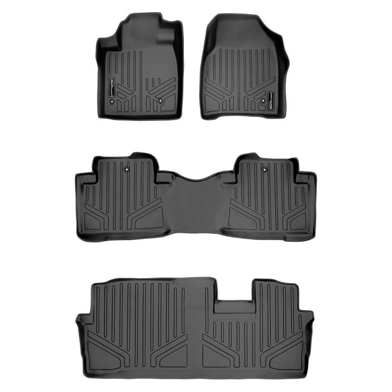 MAX LINER A0036/B0036/C0036 Fußmatten Set 3-reihig schwarz für 2009-2015 Honda Pilot von MAX LINER