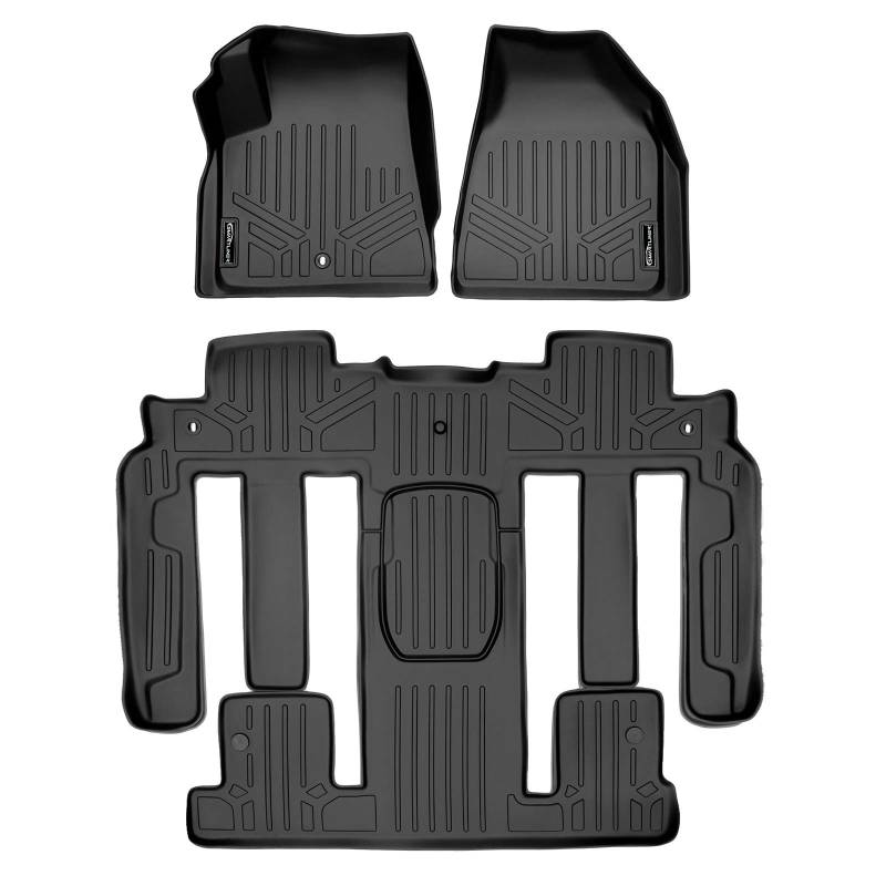 MAX LINER A0043/B0044-P Fußmatten 3-reihig Set schwarz für Traverse/Enclave/Acadia/Outlook mit 2. Reihe Schalensitzen von MAX LINER