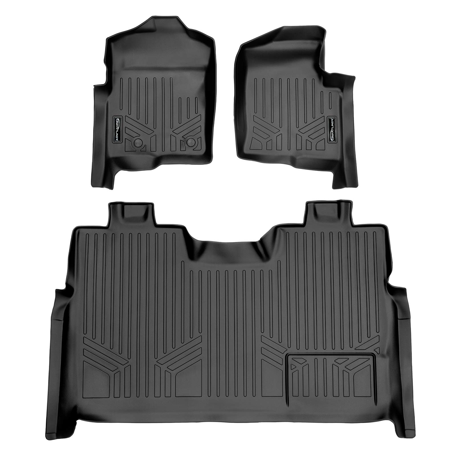 MAX LINER A0094/B0028 Fußmatten 2-reihig Liner Set schwarz für 2011-2014 Ford F-150 SuperCrew Cab von MAX LINER