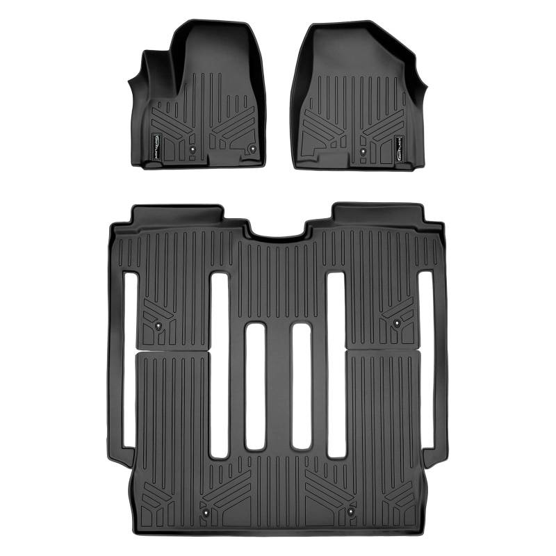 MAX LINER A0203/B0203 Fußmatten 2-reihig Set schwarz für 2015-2018 Kia Sedona 8 Beifahrer Modell von MAX LINER