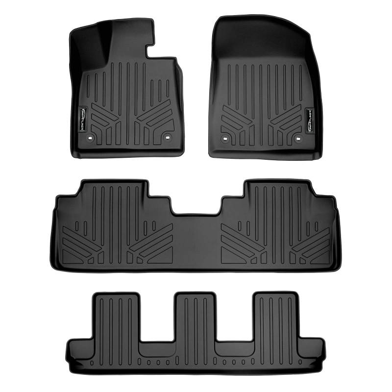 MAX LINER A0222/B0222/C0222 Passgenaue Fußmatten 3-reihig Liner Set schwarz für 2018-2019 Lexus RXL mit 3. Reihe Sitze-alle Modelle von MAX LINER