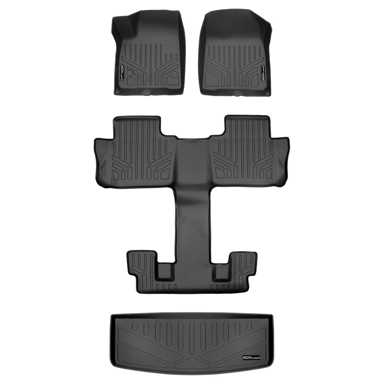 MAX LINER A0230-R/B0230-R/E0230-R Fußmatten 3-reihig und Kofferraumwanne hinter 3. Reihe Set schwarz für Cadillac XT6 mit 2. Reihe Schalensitzen MAX LINER A0230-R/B0230-R/E0230-R Fußmatten 3-reihig und Kofferraumwanne hinter 3. Reihe Set schwarz für Cadillac XT6 mit 2. Reihe Schalensitzen von MAX LINER