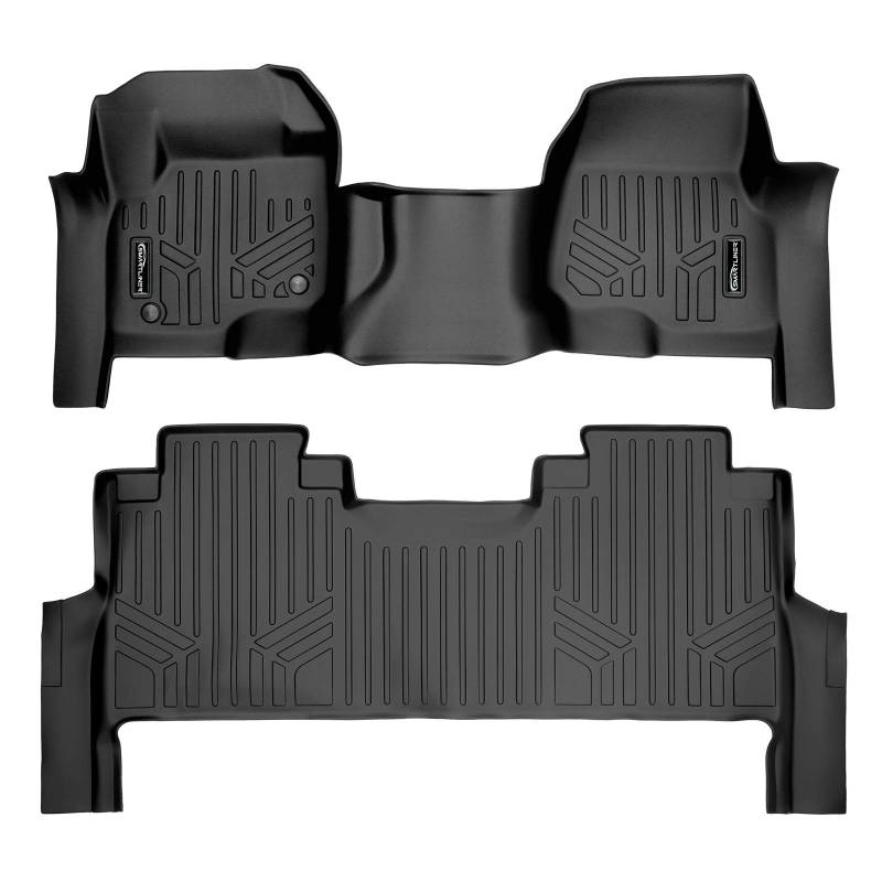 MAX Liner A0298/B0298 Fußmatten 2-reihig Set schwarz für 2017-2020 Ford F-250/F-350 Super Duty Crew Cab mit 1. Reihe Sitzbank von MAX LINER