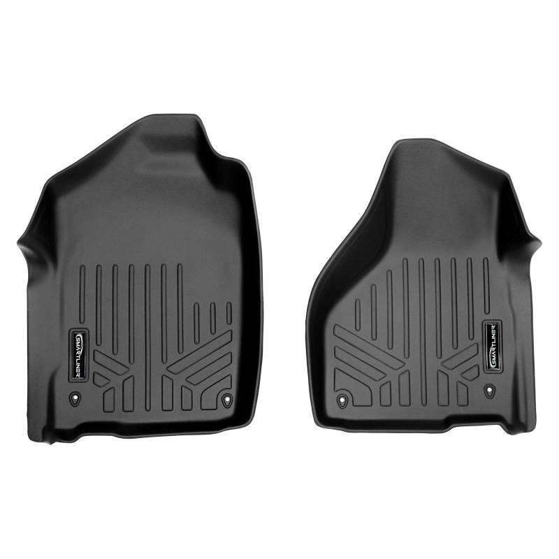 MAXLINER Fußmatten 1.Reihe Liner Set Schwarz für 2012-2018 RAM Standard Cab oder Quad Cab mit 1. Reihe Dual Floor Hooks von MAX LINER