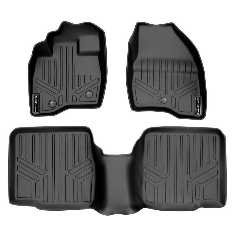 MAXLINER Fußmatten 2-reihig Liner Set Schwarz für 2017-2018 Ford Explorer ohne 2. Reihe Mittelkonsole von MAX LINER