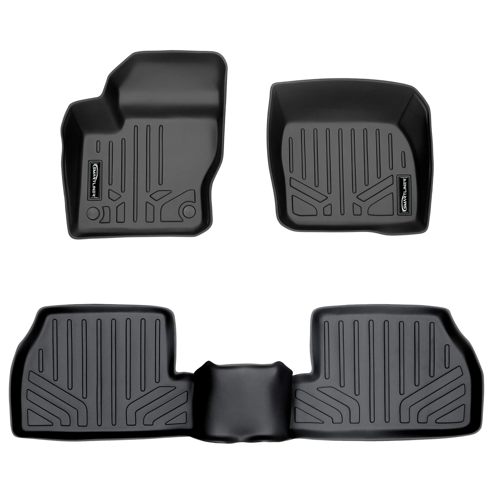 MAXLINER Fußmatten 2-reihig Liner Set schwarz für Ford Focus 2012-2018 (Keine RS Modelle) von MAX LINER