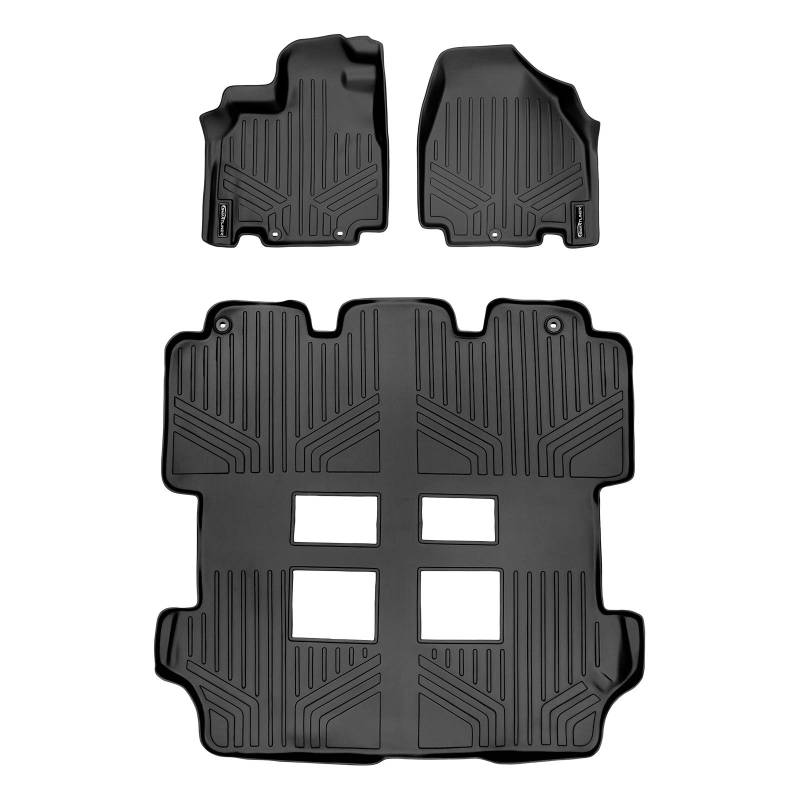 MAXLINER Fußmatten 3-reihig Set schwarz für 2011-2017 Honda Odyssey von MAX LINER