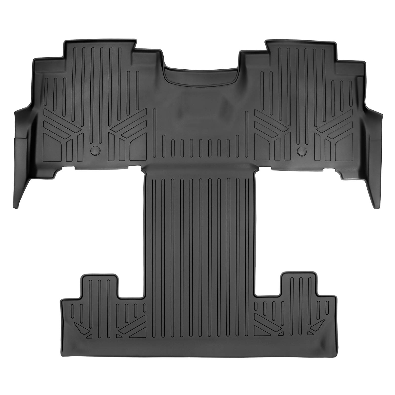 MAXLINER Fußmatten-Set, 2. Reihe, kompatibel mit Ford Expedition/Expedition Max/Lincoln Navigator/Navigator L (passt nur für Modelle mit 2. Reihe Schalensitzen und ohne 2. Reihe Mittelkonsole) von MAX LINER