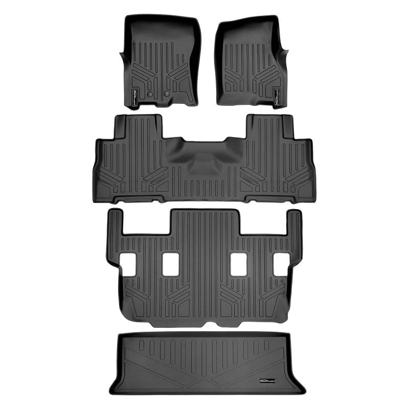 MAXLINER Fußmatten und Kofferraumwanne hinter 3. Reihe Set schwarz für 11-17 Expedition/Navigator mit 2. Reihe Schalensitzen ohne Konsole (kein EL oder L Modelle) von MAX LINER