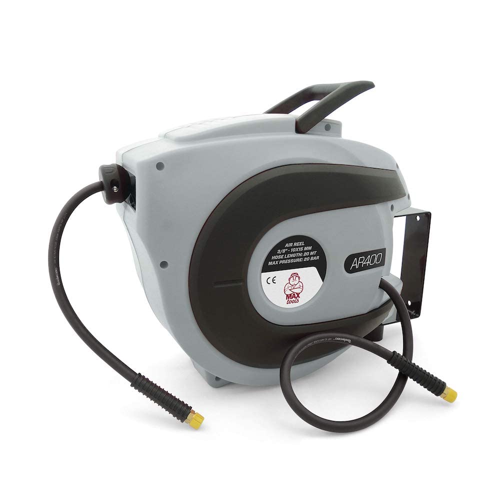 MAXTOOLS, AR400, professionelle Schlauchtrommel, mit 3/8 Zoll Schlauch aus Hybridpolymer 20 m, für den Durchgang von Luft und Wasser von -5 ° C bis + 60 ° C bis 20 bar MAXTOOLS, AR400, professionelle Schlauchtrommel, mit 3/8 Zoll Schlauch aus Hybridpolymer 20 m, für den Durchgang von Luft und Wasser von -5 ° C bis + 60 ° C bis 20 bar von MAXTOOLS