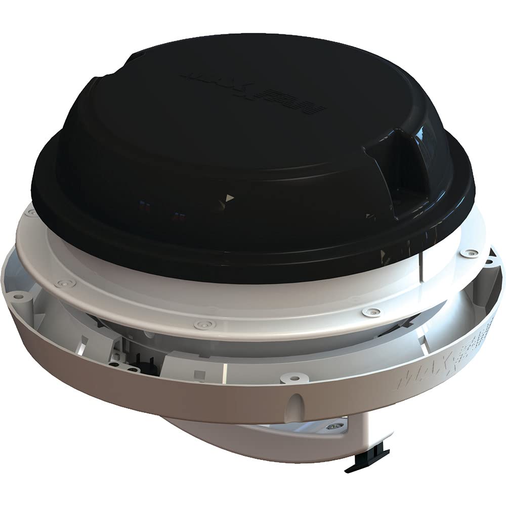 Maxx Air MAXXFAN Dome Plus 00-03810B LED-Beleuchtung, 15,2 cm runder Ventilator, nur Auspuff, schwarz von Maxx Air