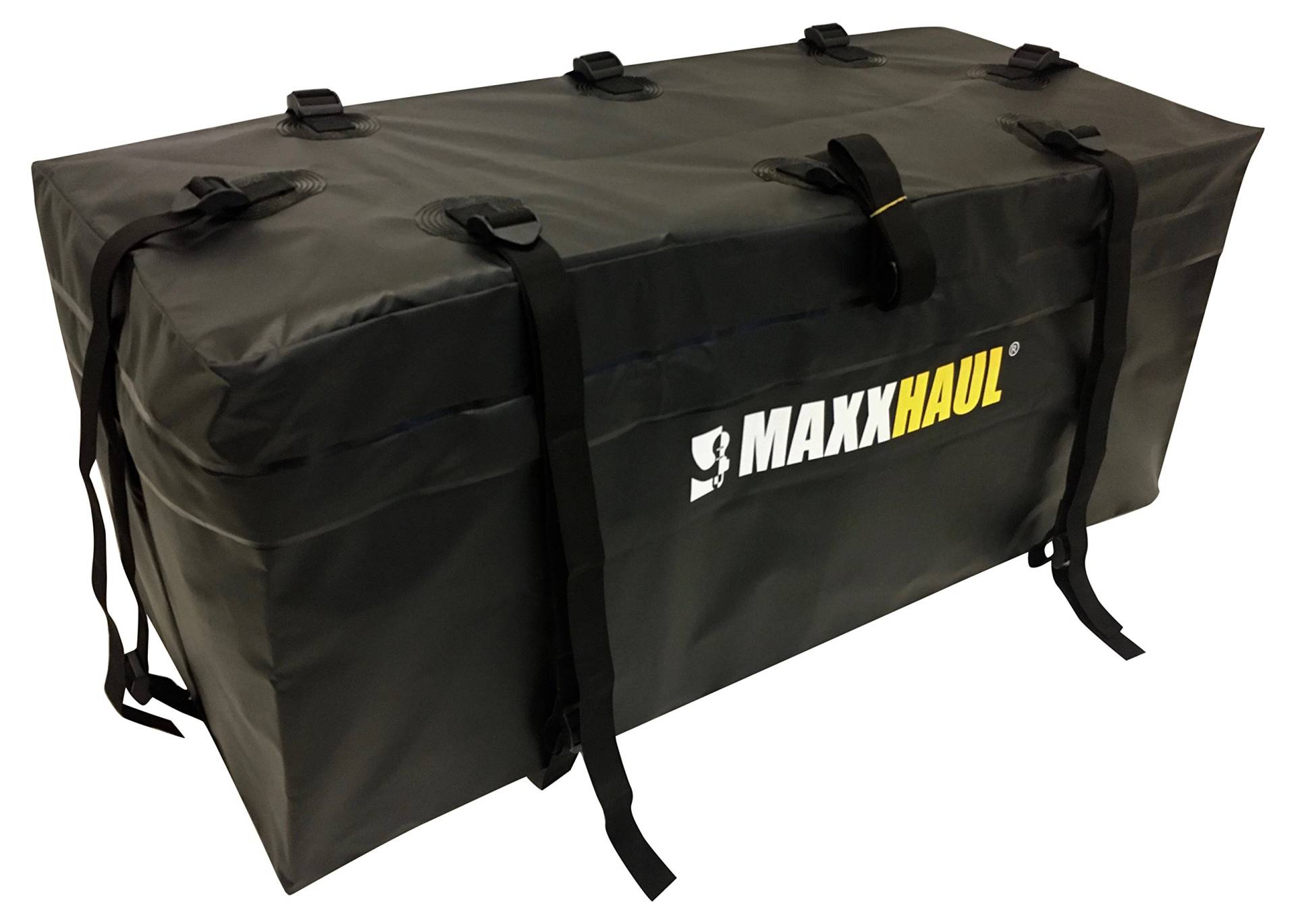MAXXHAUL 70209 Softshell-Gepäckträger für Anhängerkupplung, strapazierfähig und wasserabweisend, 119,4 x 50,8 cm, Schwarz mit Spanngurten von MAXXHAUL
