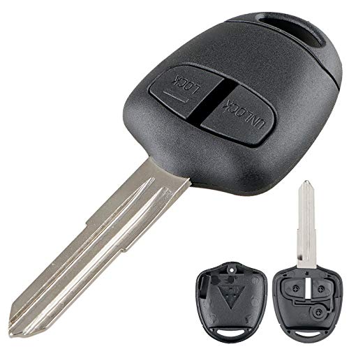 Autoschlüssel Fernbedienung Gehäuse Schlüssel mit 2 Taste und Rohlingtyp MIT8 kompatibel mit Mitsubishi Fahrzeugmodelle von MAXXONI