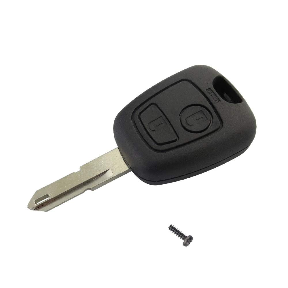 Autoschlüssel Fernbedienung Gehäuse Schlüssel mit 2 Taste und Rohlingtyp NE73 kompatibel mit Peugeot, Citroen Fahrzeugmodelle von MAXXONI