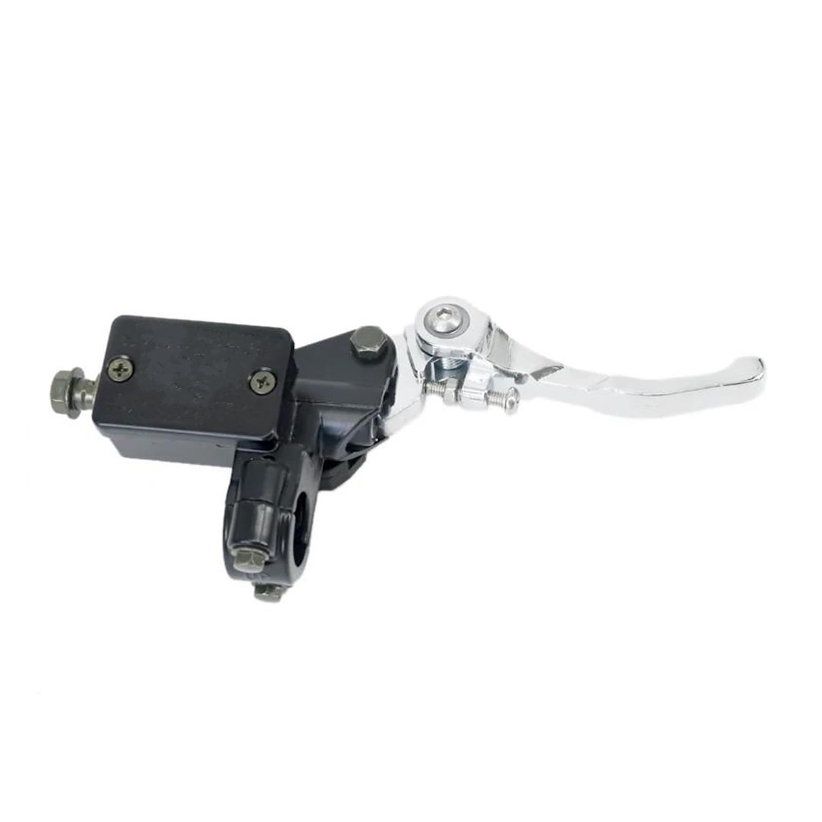 Bremsgriffhebel Kupplungsbremshebel UNIVERSAL Motorradbremspumpe Vorderradzylinder Discke Hydraulikpumpe Assy Motorrad Up Pump Level 125cc Bremskupplungshebel(Silver) von MAYINGLON
