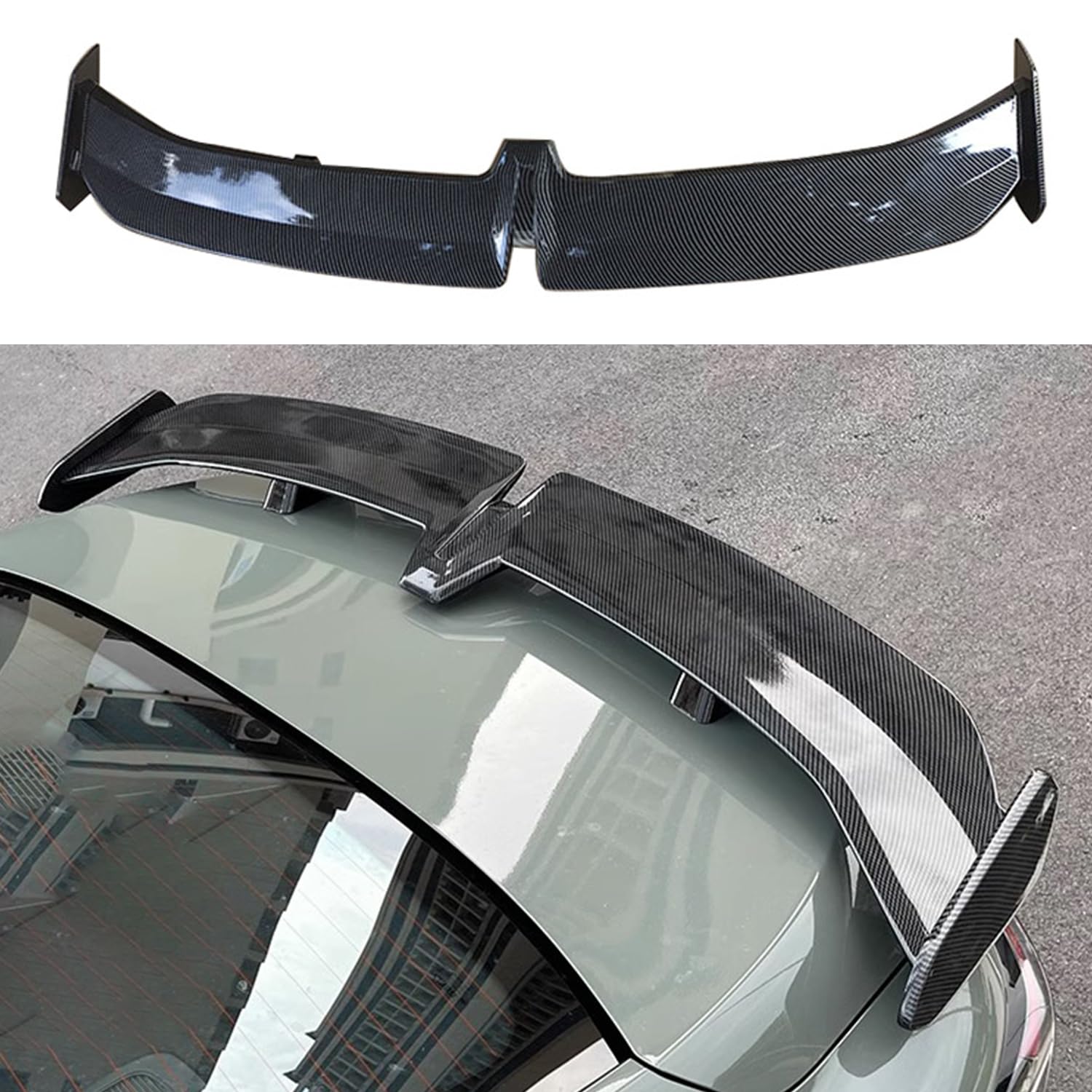 Auto Heckspoiler Spoiler für Abarth 595/595 50° Anniversario /595 Turismo 2016-2023, Kofferraumspoiler Heckflügel Dachspoilerflügel Heckflügel Lippe, AutoZubehör,Carbon Fiber Look von MAYNUO