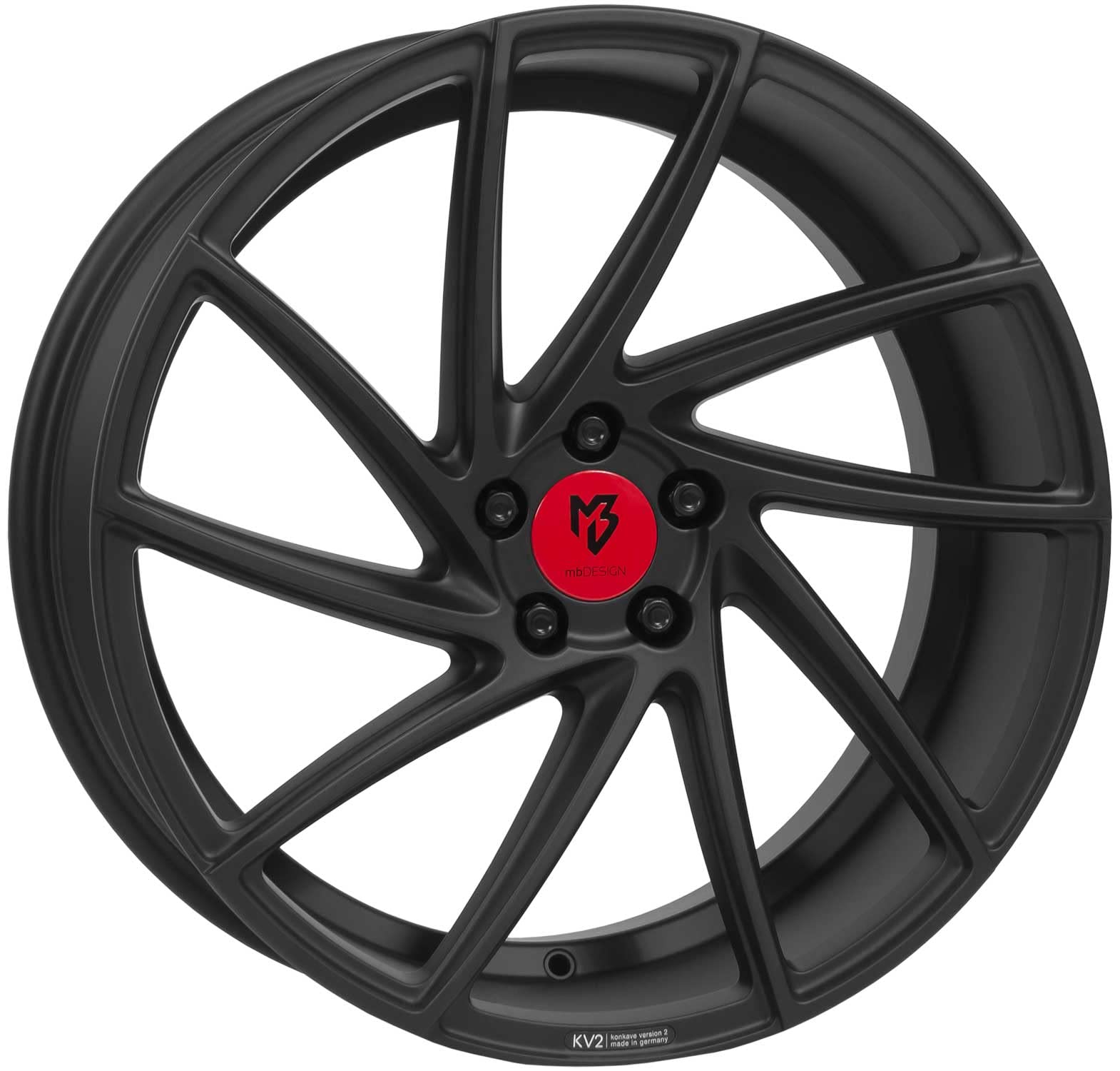 MB Design Felge KV2 8.5Jx19 ET33 5x112 Schwarz stumpfmatt kompatibel mit Audi A4 A5 A6 A7 Q2 Q3 S4 S5 TT TTS von MB Design