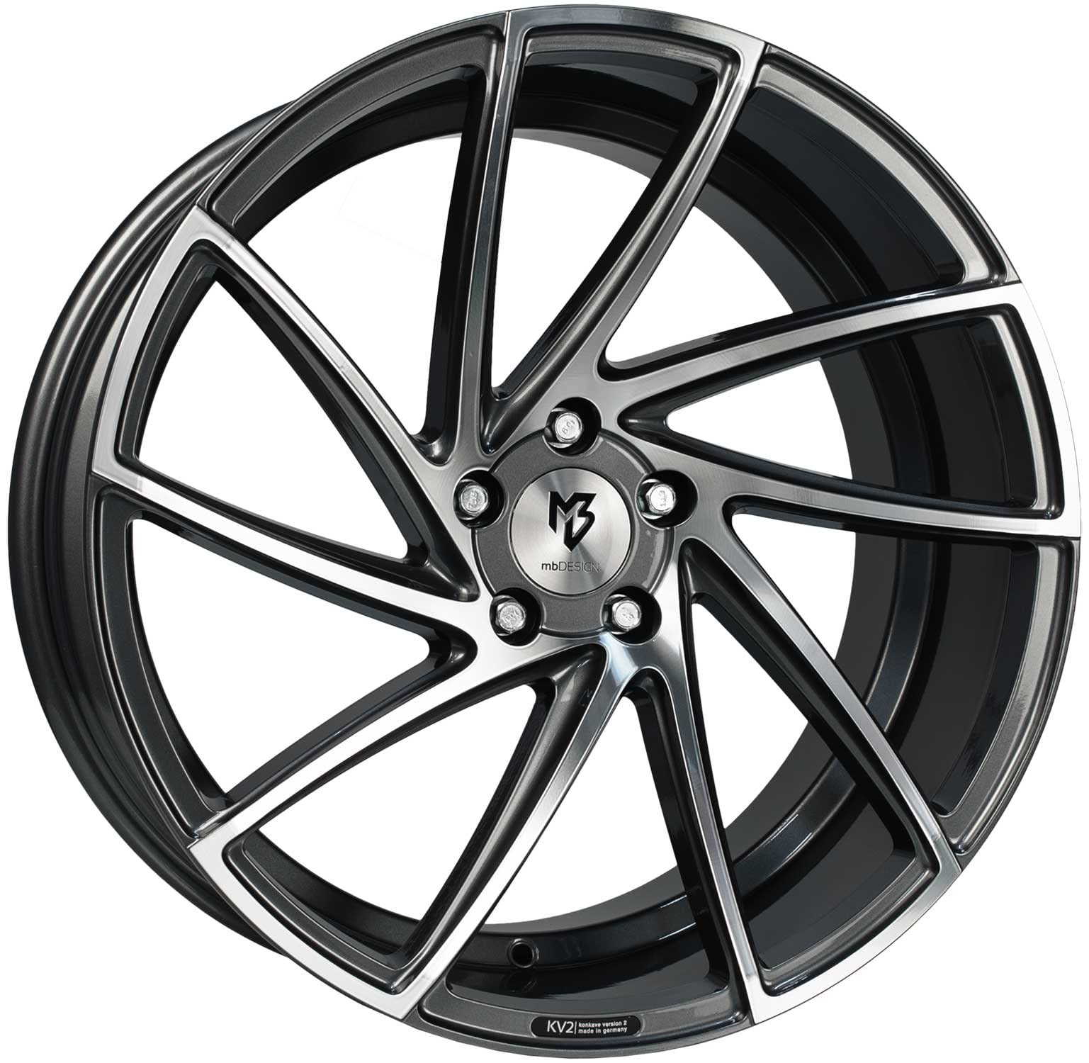 MB Design Felge KV2 8.5Jx19 ET43 5x112 Glanzgrau poliert kompatibel mit VW Beetle EOS Golf Jetta Passat Tiguan Touran T-Roc T-ROC MB Design Felge KV2 8.5Jx19 ET43 5x112 Glanzgrau poliert kompatibel mit VW Beetle EOS Golf Jetta Passat Tiguan Touran T-Roc T-ROC von MB Design