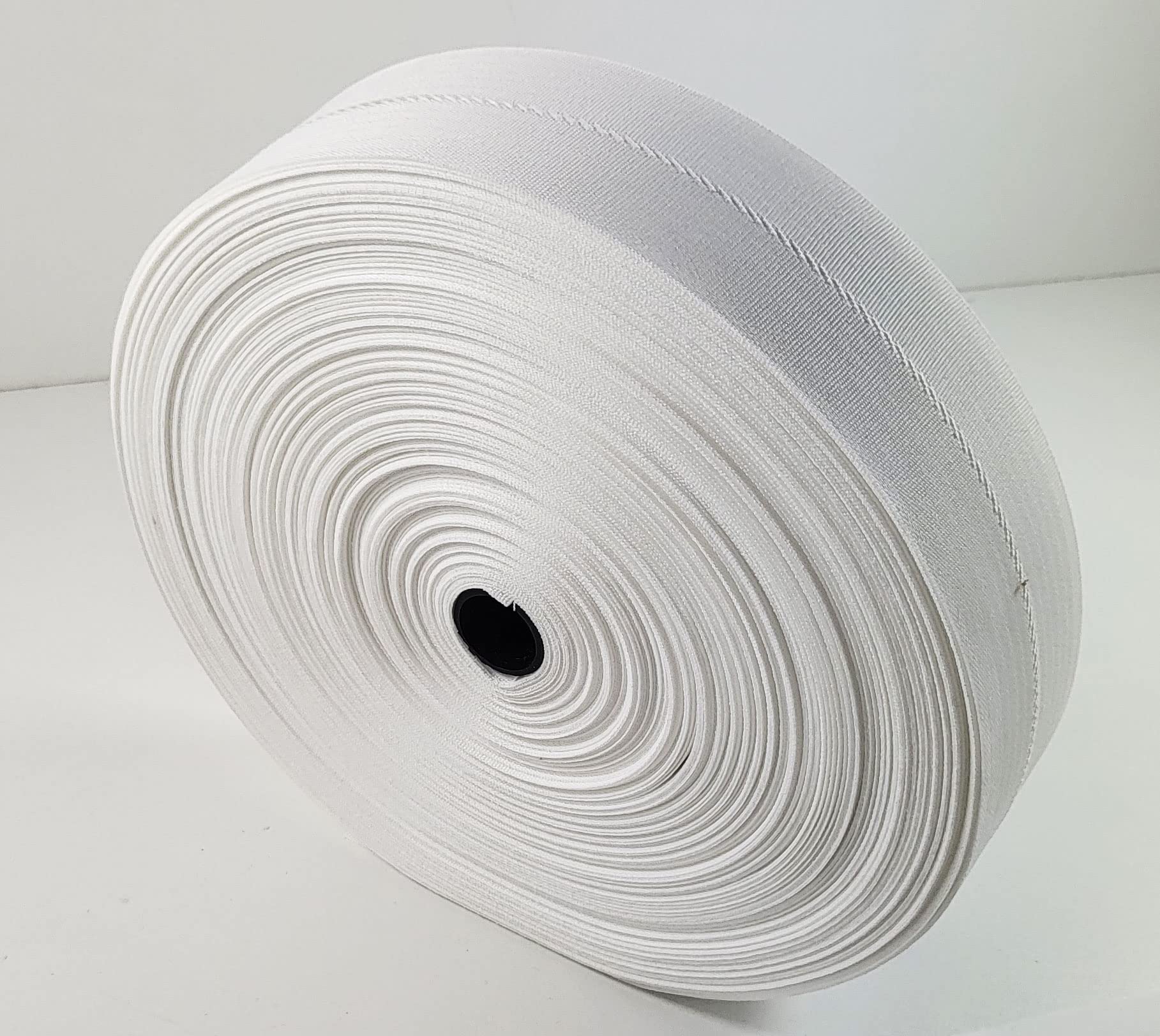 100 Meter Gurtband Bandbreite 50 mm, Bandfarbe weiß auf Rolle Polyester von MBM