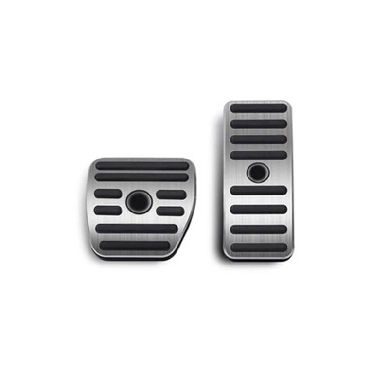Auto Gaspedal 2 Stück Für Smart Für Brabus 453 Für Fortwo Für Forfour Autobremse Gaspedal Punch-Free Autoinnenausstattung Bremse Fußstütze(Silvery) von MBPBVRVAF