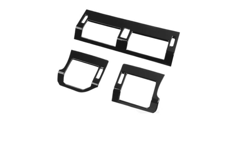 Center Konsole Trim 3 Stücke Für Land Für Rover Für Defender 110 2020-2022 2023 LHD Auto Innen Seite AC Air Vent Abdeckung Trim ABS Zubehör Interieur Mittelkonsole(Glossy Black) von MBPBVRVAF