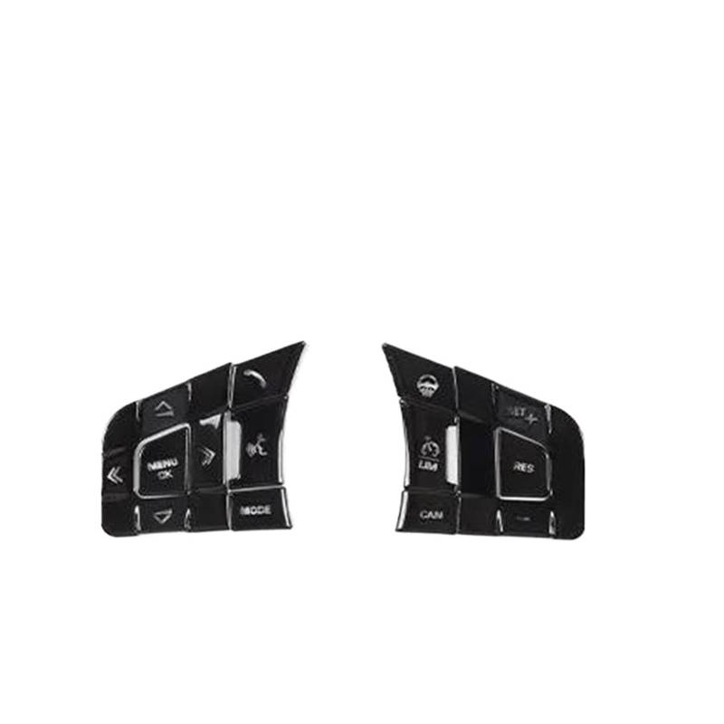 Center Konsole Trim Für Jaguar Für XF Für XE Für E-PACE Für F-Type Für F-PACE Autolenkradknopf Pailletten Dekorativer Aufkleber Interieur Mittelkonsole(Style A Black) von MBPBVRVAF