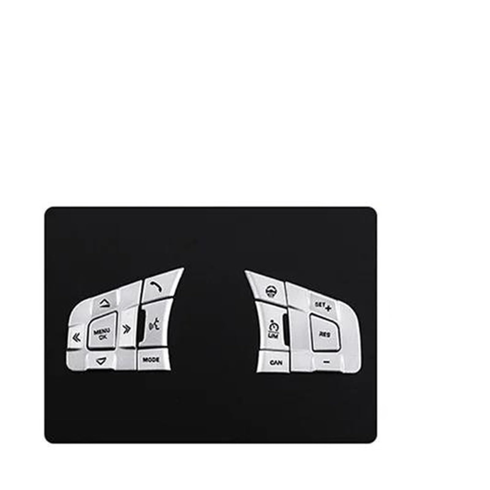 Center Konsole Trim Für Jaguar Für XF Für XE Für E-PACE Für F-Type Für F-PACE Autolenkradknopf Pailletten Dekorativer Aufkleber Interieur Mittelkonsole(Style A Silver) von MBPBVRVAF