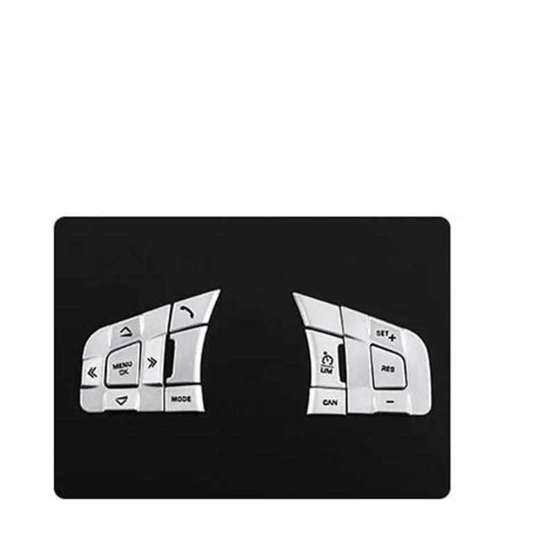 Center Konsole Trim Für Jaguar Für XF Für XE Für E-PACE Für F-Type Für F-PACE Autolenkradknopf Pailletten Dekorativer Aufkleber Interieur Mittelkonsole(Style C Silver) von MBPBVRVAF