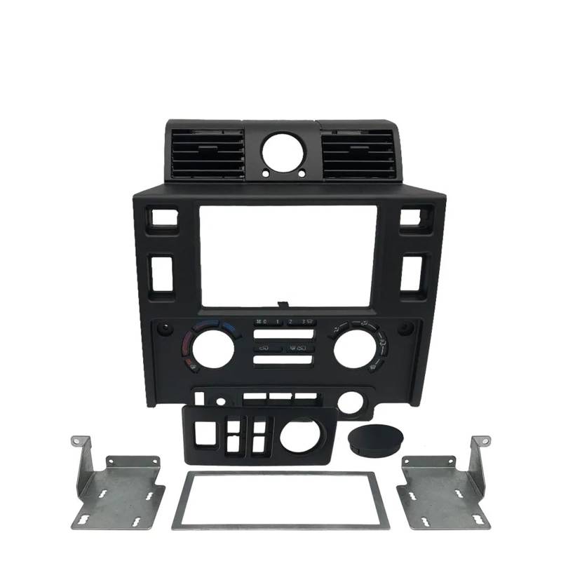 Center Konsole Trim Für Land Für Rover Für Defender Auto Stereo Doppel 2 Din Dash Kit Armaturenbrett Center Konsole Glänzend Schwarz Matt Interieur Mittelkonsole(MATT Black) von MBPBVRVAF