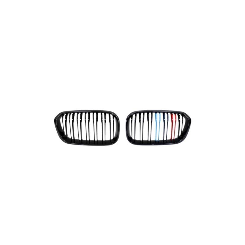 Haubengrill 2Pcs Für 1 Serie F20 F21 2016 2017 Auto Front Gitter Glanz Schwarz Niere Grill Sport Kühlergrill(3 Color) von MBPBVRVAF