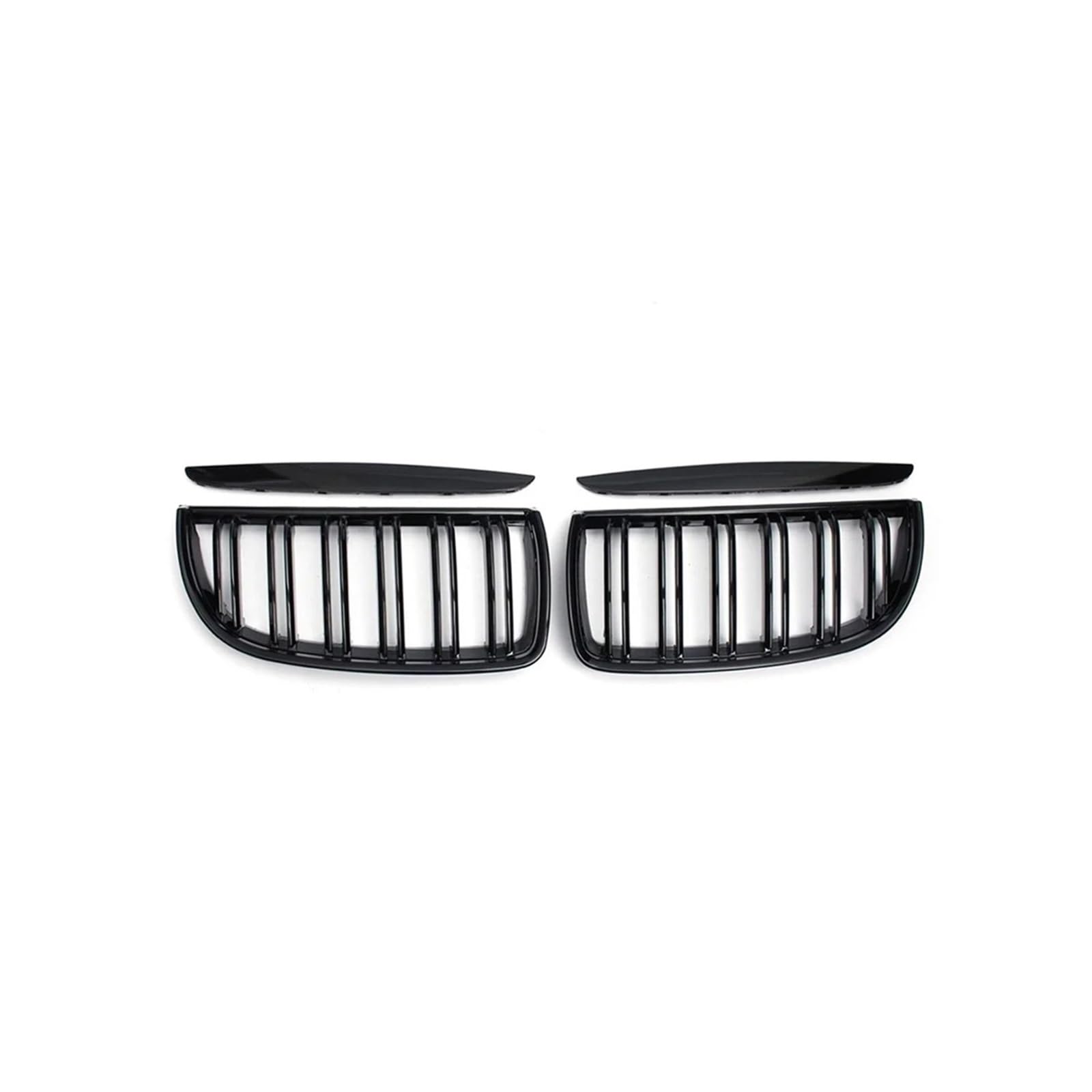 Haubengrill 2Pcs Für 3 Serie E90 E91 320i 325i 328i 2005-2008 Vorne Niere Kühlergrill Doppel Lamellen Sport Kühlergrill(Gloss Black 2 Line) von MBPBVRVAF
