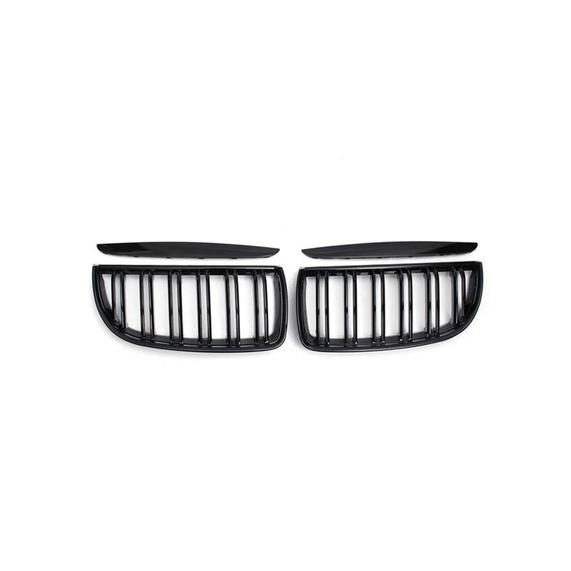 Haubengrill 2Pcs Für 3 Serie E90 E91 320i 325i 328i 2005-2008 Vorne Niere Kühlergrill Doppel Lamellen Sport Kühlergrill(Gloss Black 2 Line) von MBPBVRVAF