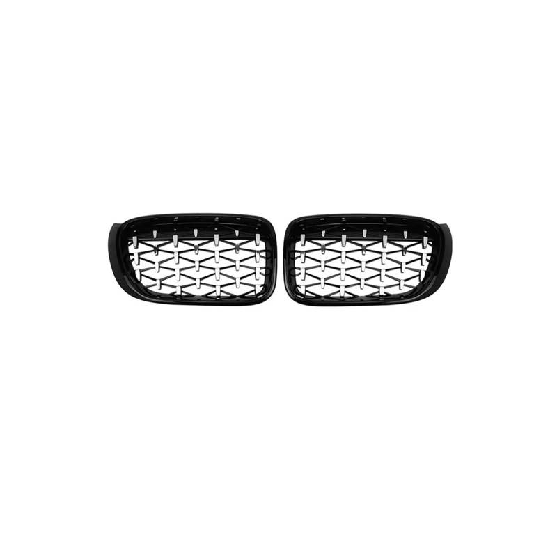 Haubengrill 2Pcs Für X3 F25 Für X4 F26 2014-2017 Auto Front Niere Kühlergrill Diamanten Front Stoßstange Grille Sport Kühlergrill(M Chrome Black) von MBPBVRVAF